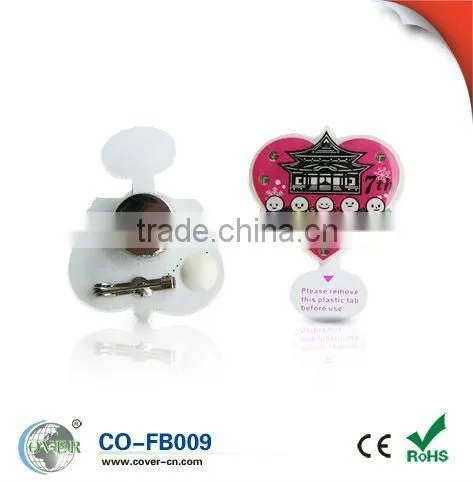 Star shaped LED flashing Badge with Pin&Magnet back