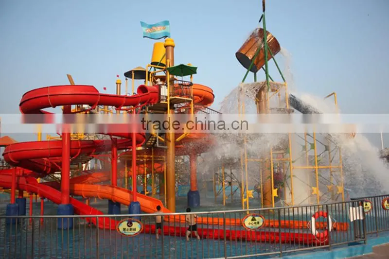 Theme Park Favorite Amusement Fiberglass Water Slide for Sale