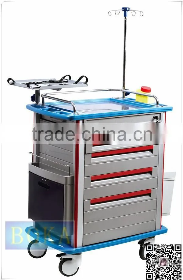 BK815 Hospital nursing trolley medication for emergency trolley