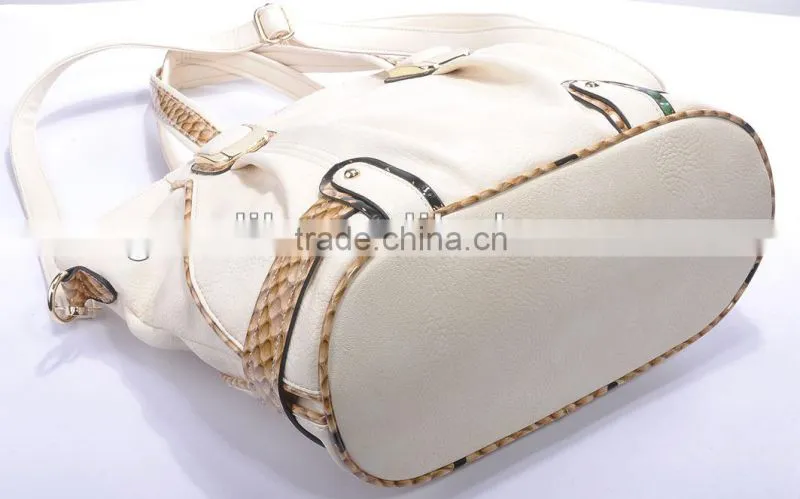 2015 famous ladies' pu leather handbags for the fashionable