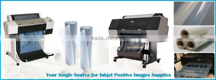 Waterproof Milky Transparency Inkjet Imagesetting Film 100 micron for Screen Printing