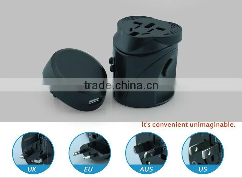 Most Accepted cheapest small gift items promotion travel adaptor plug approved