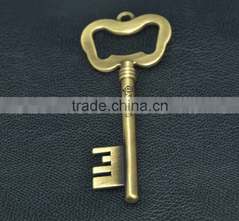 Europe style Key Shape Bottle Opener with Keychain (copper)