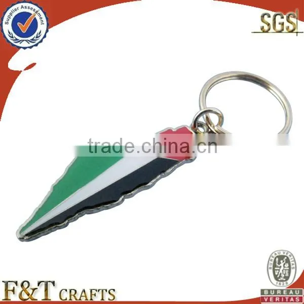 fashion metal leather die cut coach keychain