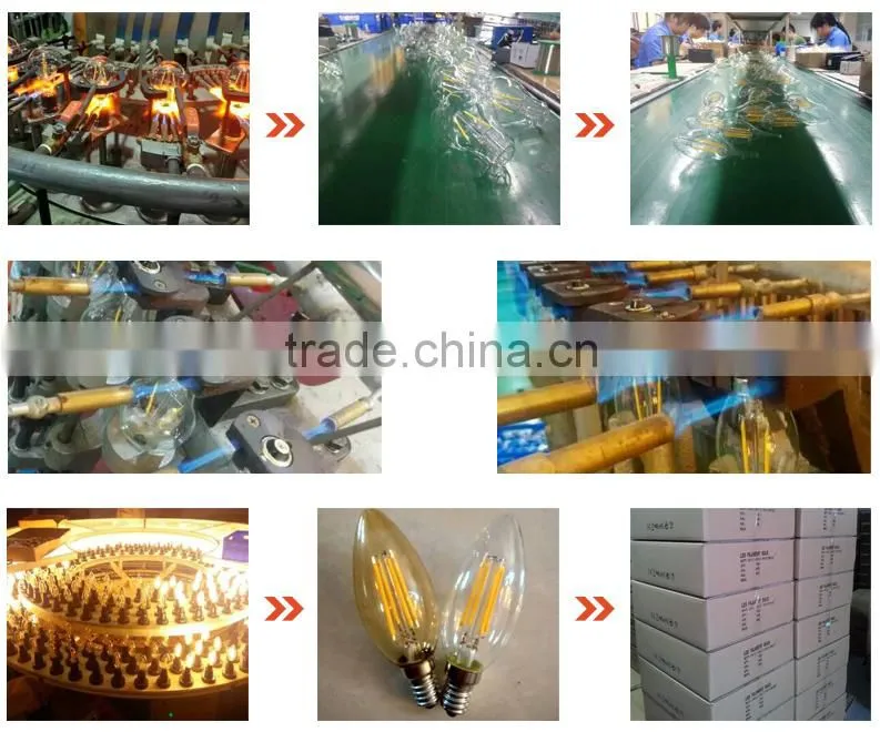 4W led filament candle bulb b22 E14 E12 with TUV CE ROHS