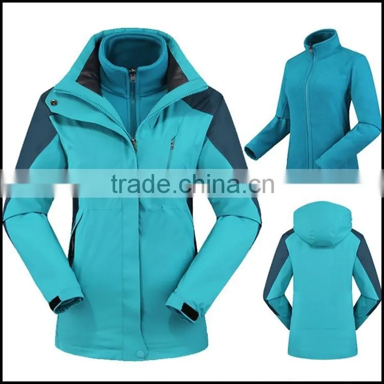 hot sale women yellow active ski jacket with top quality and keep warm