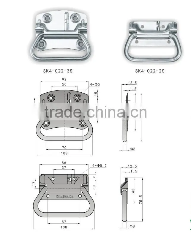 SK4-022-2S door pull handle / folding spring pull handle
