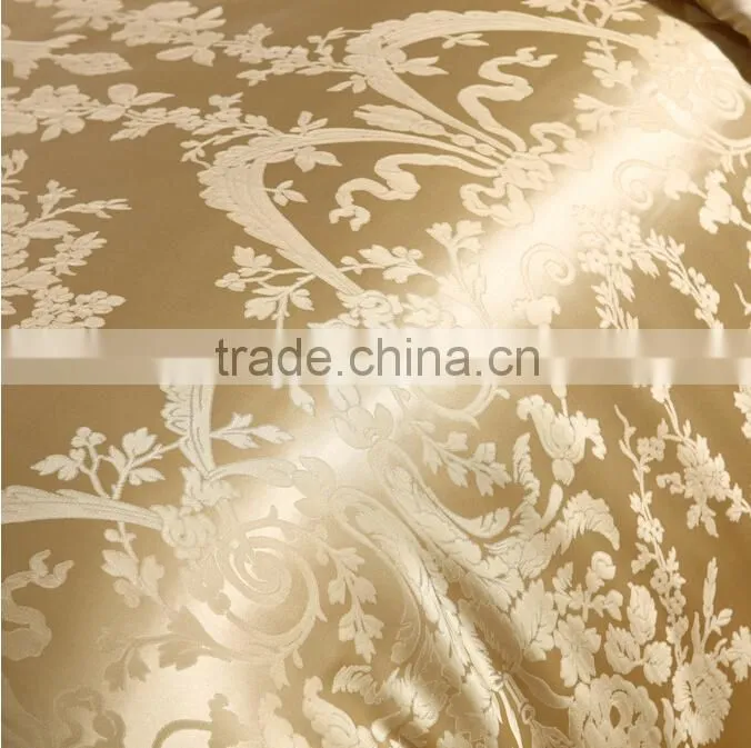 100% mulberry silk Satin Jacquard fabric for home textile