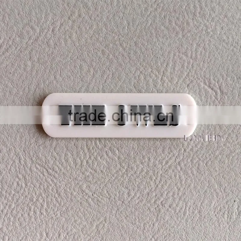 Hangzhou Lambin customs silk screen printed plastic label tag for luggage