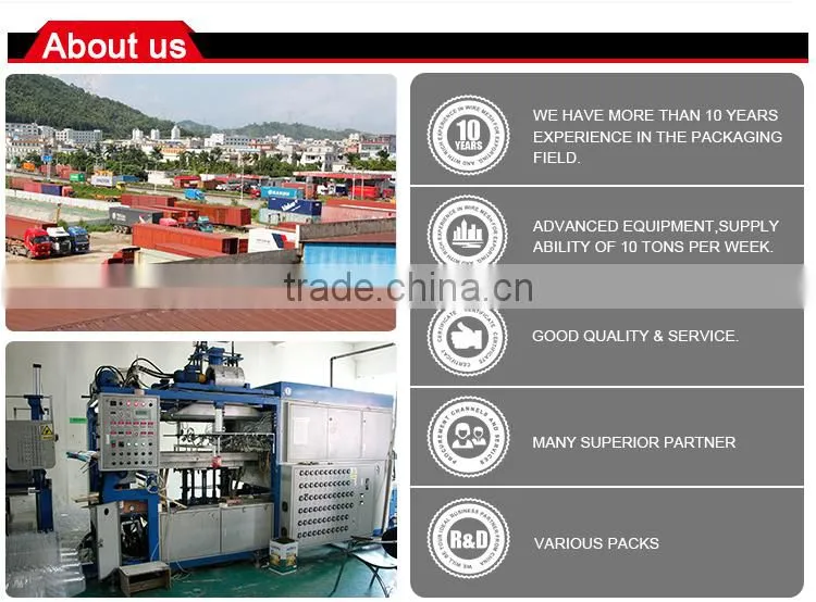 vacuum molding esd clamshell packaging with bottom price
