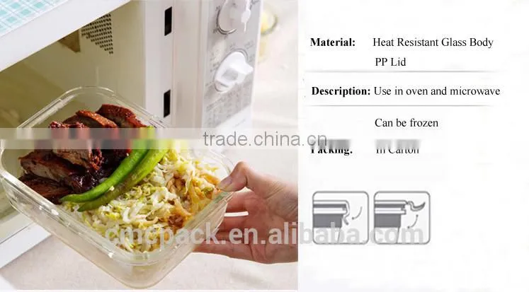 Glass food storage container 1000ml