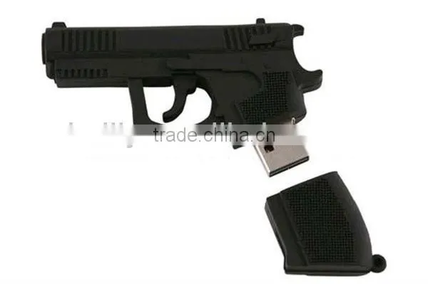High Quality the new fashion gun design silicne USB cover