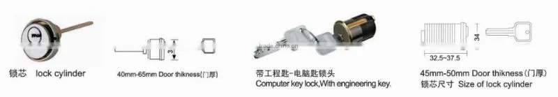 External Pull handle Main Door Lock Entry Set Cylinder Lock