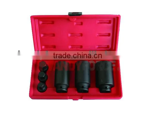 6PCS 1/2"Dr.Shaft Impact Deep Socket Set, Under Car Service Tools of Auto Repair Tools