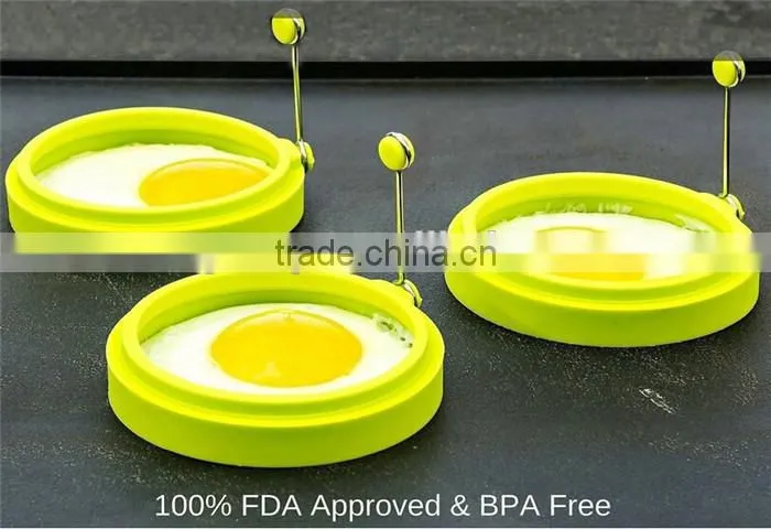 Round shape Silicone fried egg mold Pancake Rings, Eco-friendly and heat resistant Kitchenware Tools silicone egg mold