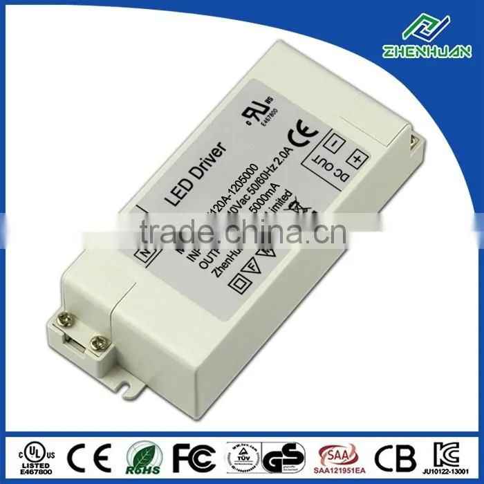 Constant voltage led driver 12V 5A 60W passed UL CE for led light