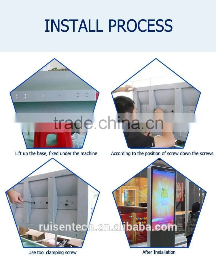 42 Inch Android Advertising Player Photo Booth Machines Panel Digital Signage Lcd Kiosk Stand 55 led touch screen monitor