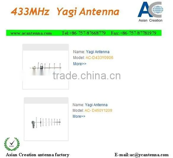 outdoor aluminium alloy yagi UHF 433mhz VHF 315mhz directional antenna