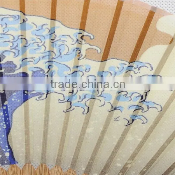 high quality silk bamboo fan ,business gift item,Japanese fan