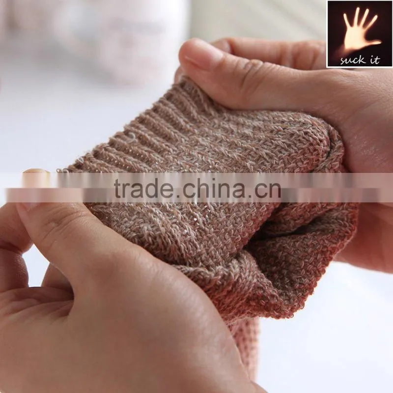 custom Women Girl Cotton knit Knee High Socks with Solid Color