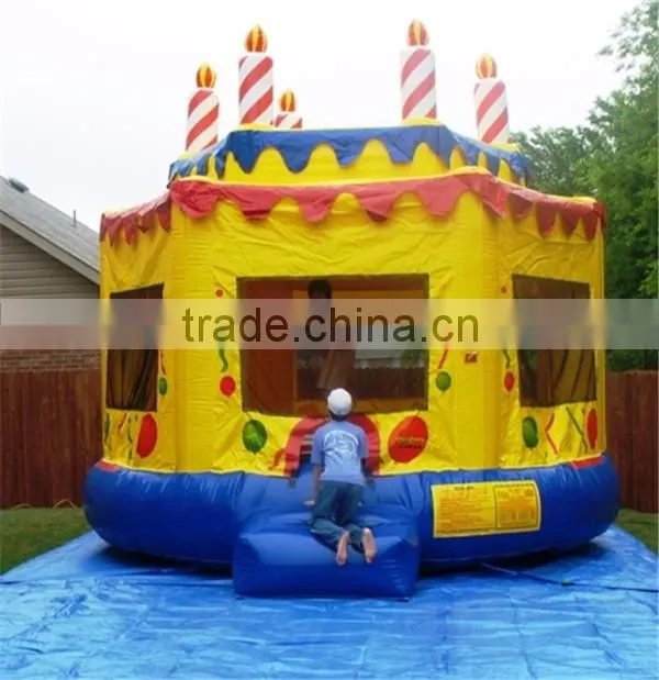PVC tarpaulin inflatable cake bouncer,inflatable cake castle for sale