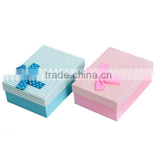 Nice Color 3pcs Set Stripes Paper Gift Boxes Candy