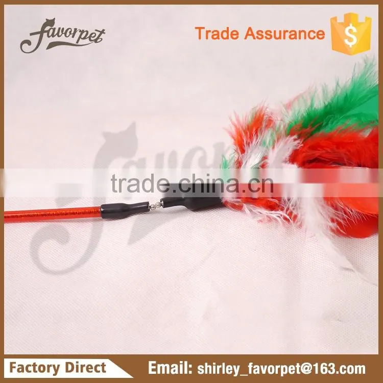 Christmas cat teaser dangler , design feather cat teaser