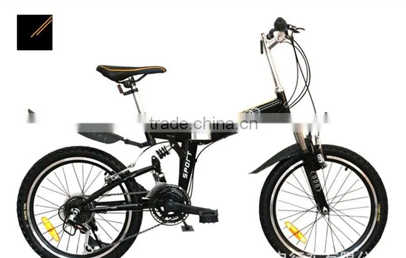 Folding Bicycles 20-Inch Dual-Suspension Mountain Bike 14 Shift To Learn To Drive a Bike Three Color Options