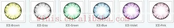 New products south korea EOS LUNA Ice II hazel cosmetic lenses