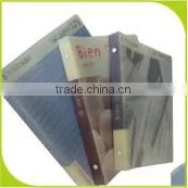 custom logo design pvc clip folder,bone folder