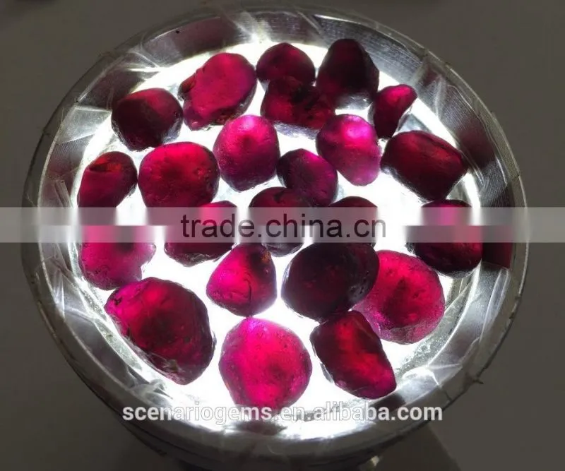 6mm+ Natural Purple Indian Garnet Rough Gemstone
