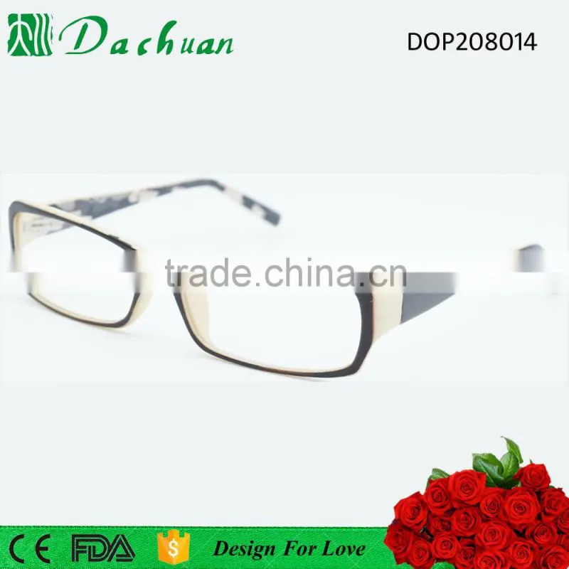 2016 new design eyewear optical frames fake acetate eye glasses frame