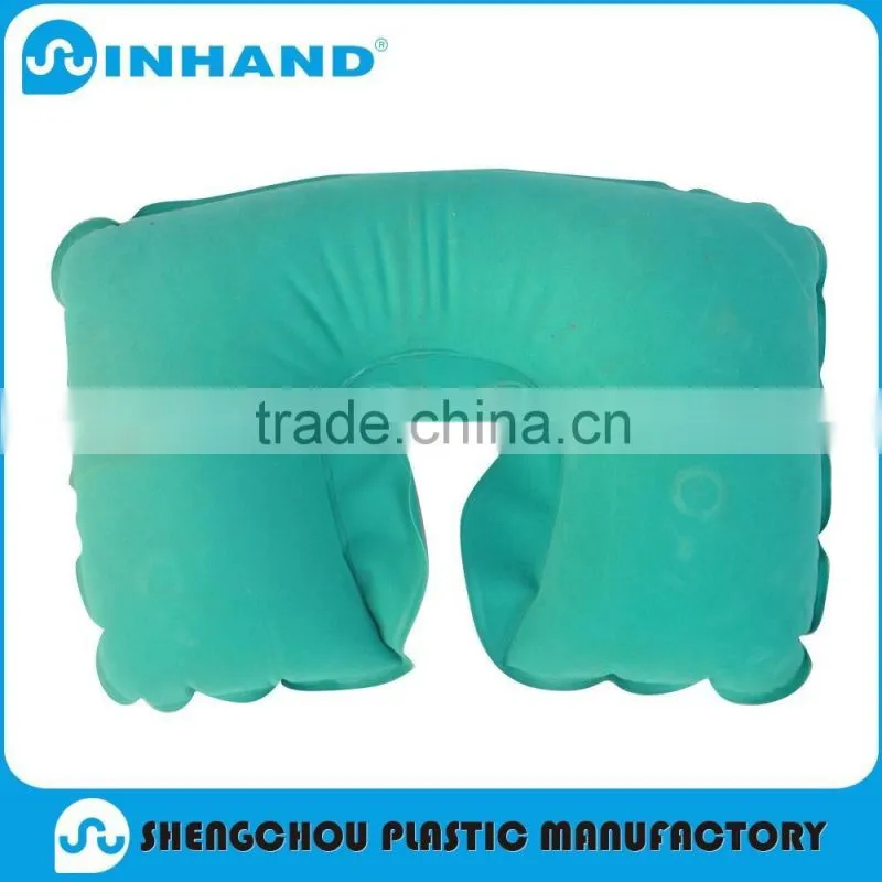 Factory EN71-1-2-3,ASTM Blue/White PVC Inflatable travel pillow ,u shape neck pillow case/memory foam neck pillows