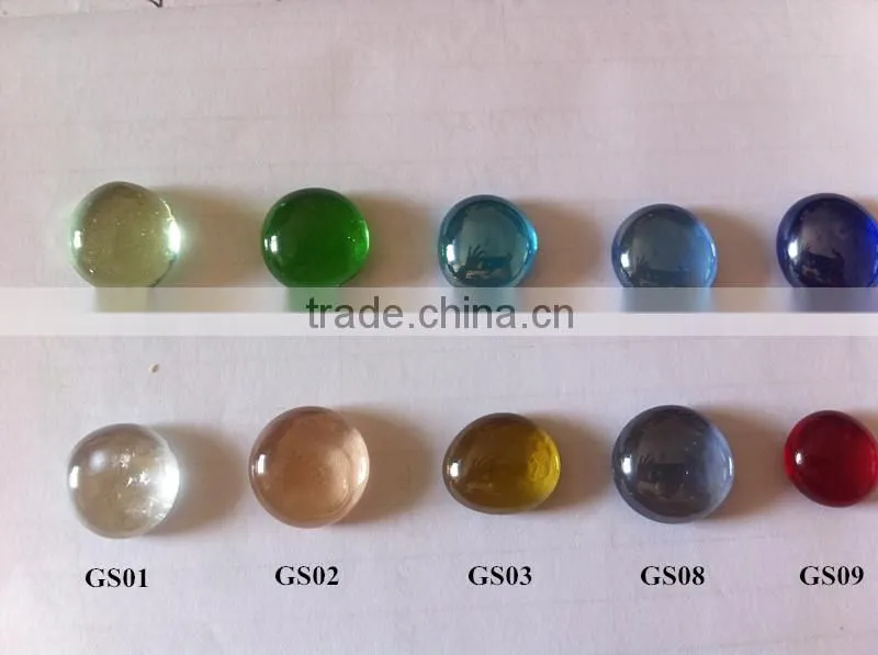 17-19mm, flat glass marble, glass gems, factory price