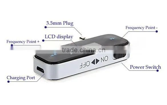 New Electronic Car MP3 Player 3.5mm In-car FM Transmitter For iPhone /iPod Touch/ipad Mini Wireless Transmitter