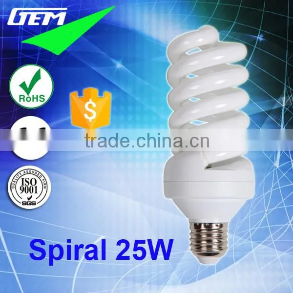 2700K/6400K 8000Hours 60Lm/w Spiral 23W Energy Saving Lamp