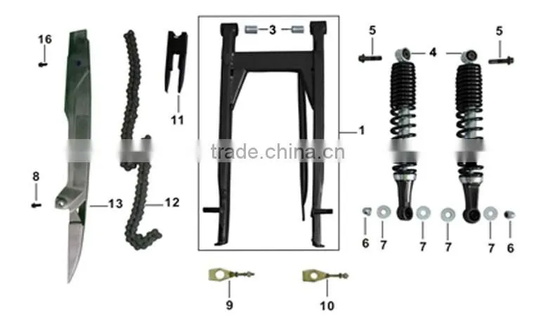 High performance bush bolt washer for AT110 for sale