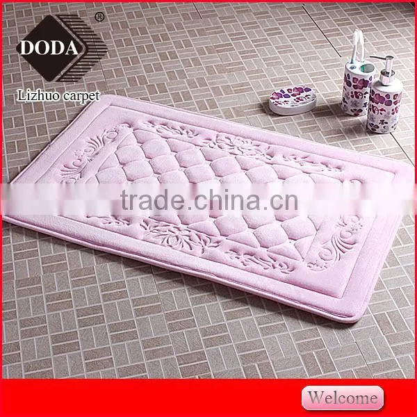 nonslip microfiber bath rug printed memory foam