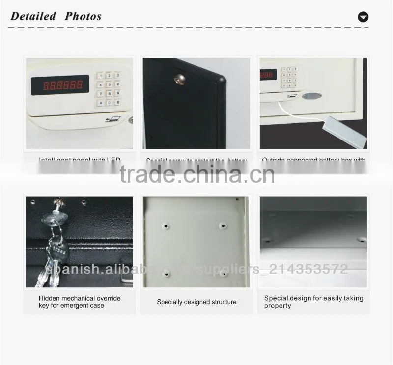 Hotel safe with digital panel and magnetic card for opening