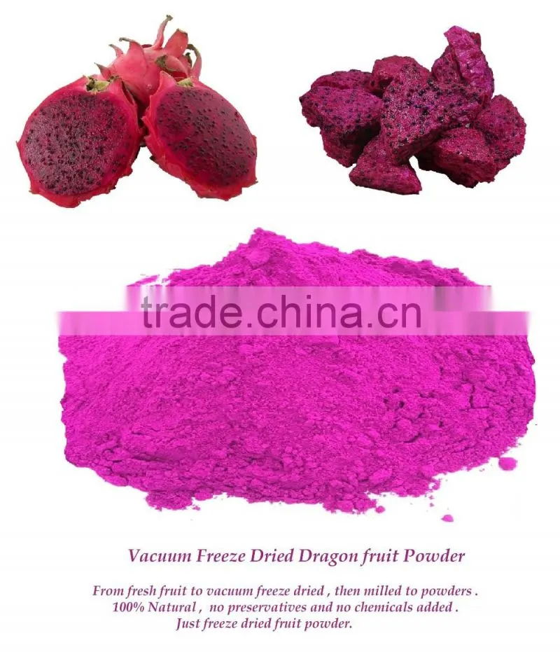 Dry Fruit Export to US : Dried Red Dragon fruit powder from Thailand ( Thai Ao Chi Fruits )