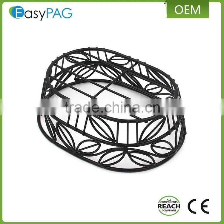 Wholesale cheap price leaves shape carbon steel metal wire bread basket