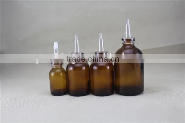 Clear amber pharmacy galss bottle vials for liquid