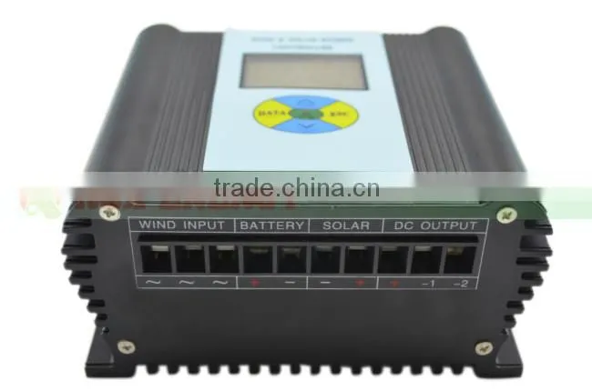 600w wind/solar hybrid controller 12v/24v charge controller with LCD display. Used for wind and solar power system.