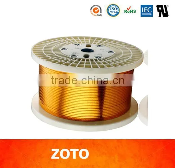 Double layers insulation polyaimide imide overcoat class220 aluminium flat wire