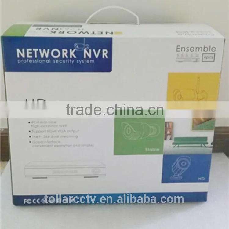 4ch cheap plastic dome and nvr recoder 720p cctv kit