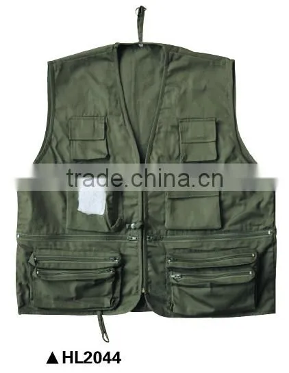 part of mesh fabric dark blue hunter vest