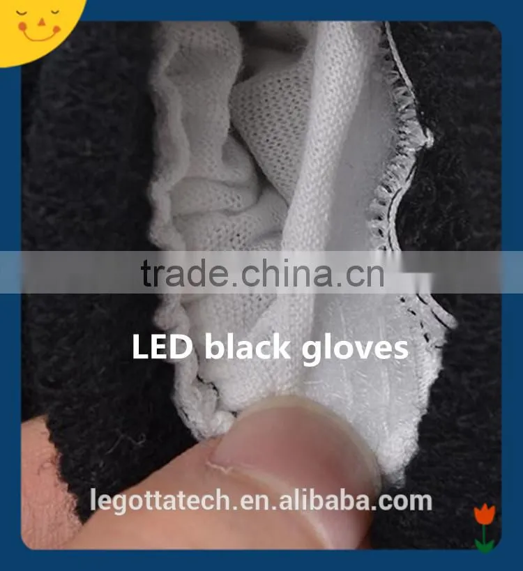 Best selling newest hight quality winter electical fashing lighting colorful laser gloves
