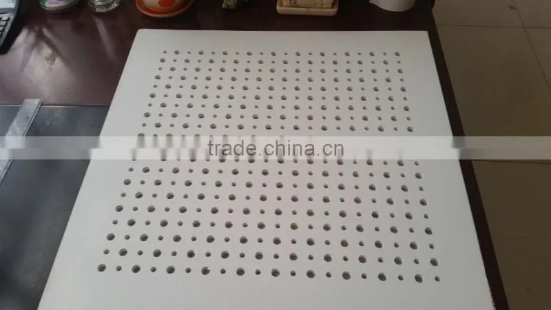 Perforated pvc gypsum ceiling tiles / punched hole pvc gypsum ceiling tiles / perforated plasterboard ceiling