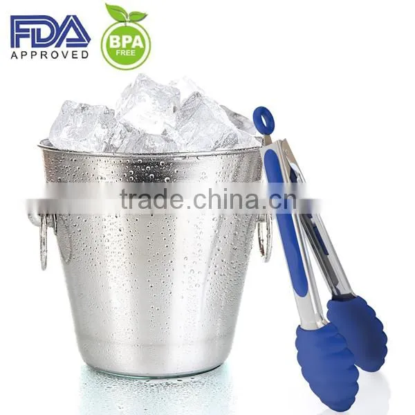 silicone ice tongs, bread tongs, non-stick and colorful food tongs