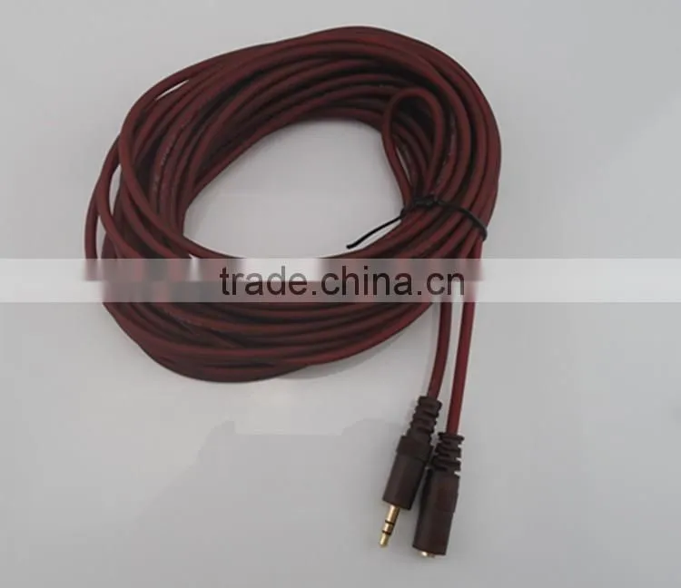Wholesale shielded 3.5mm 1/8 Stereo Female Mini Jack to 1 Male RCA Audio Cable